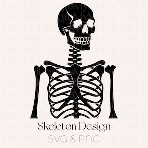 Halloween Skeleton SVG Skeleton Clipart Halloween Skeleton PNG Skeleton SVG Cut File for Cricut Skull svg File for Silhouette Halloween png