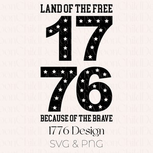 Land of the Free SVG Fourth of July PNG Land of the Free because of the Brave svg Independence Day png Patriotic USA svg American Clipart