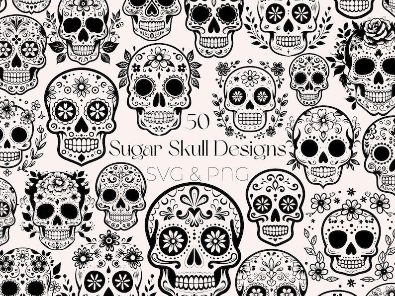 Sugar Skull SVG Bundle Mexican Sugar Skull Clipart Floral Sugar Skull SVG Day Of The Dead PNG Sugar Skull svg Dia De Los Muertos Clipart svg

This is a Digital Product that includes a bundle of 360 Sugar Skull SVG & Sugar Skull PNG designs.