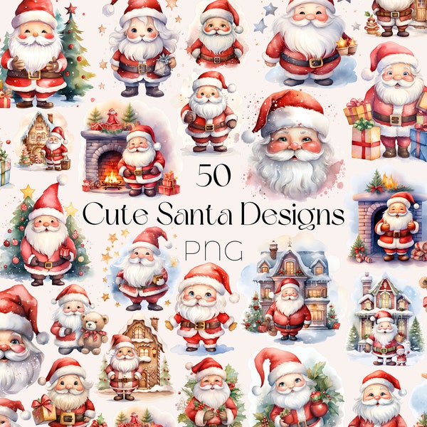 Clipart di Babbo Natale carino Clipart di Natale carino Clipart di Babbo Natale dell'acquerello Clipart di Natale dell'acquerello Clipart di Babbo Natale carino Natale carino PNG