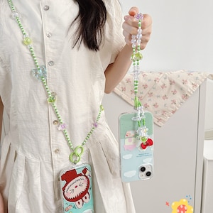 Correas para teléfono con cuentas hechas a mano. Regalos para damas de honor. Cordón para teléfono. Juego de dijes para teléfono en 9 colores. Muñequera para teléfono con cuentas. Dije para llavero.