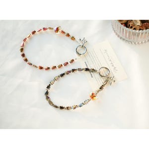 Lindo abalorio para teléfono con forma de oso hecho a mano en 5 colores: correa de muñeca Y2K, abalorio antirrobo para teléfono, abalorio para bolso, accesorio de viaje