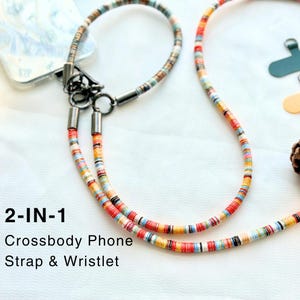 Correa y muñequera para teléfono 2 en 1, cómoda y duradera, hecha a mano, con cordón ajustable, ideal como regalo para el Día de la Madre.