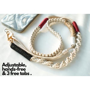 Adjustable Braided Crossbody Phone Lanyard: Handmade Cord Strap