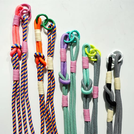Handmade Rope Crossbody Phone strap. Colorful Phone Lanyard in 5 colors - Vibrant, Universal fit phone strap.festive gift.