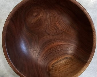 Beautiful Food Safe Lathe turned unique Walnut Bowl