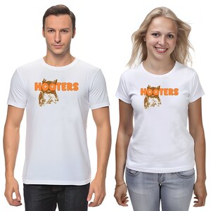 Hooters Owl Graphic T-Shirt: Classic America USA Waitress Tee