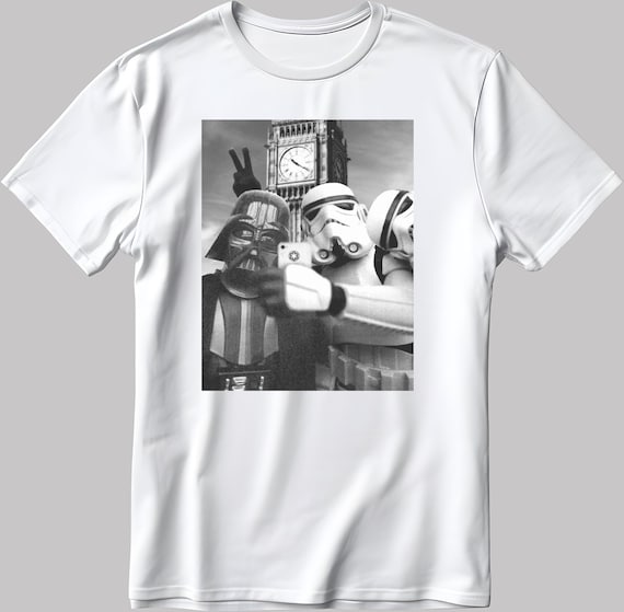 Star Wars Selfie Short Sleeve White-black Men's / Women's T Shirt