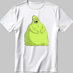 Les Simpsons, Homer Simpson dessin T-shirt à manches courtes pour homme/femme blanc-noir L310