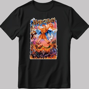Disney Hercules, Movie character Short Sleeve White-Black Men&#39;s / Women&#39;s T Shirt G407