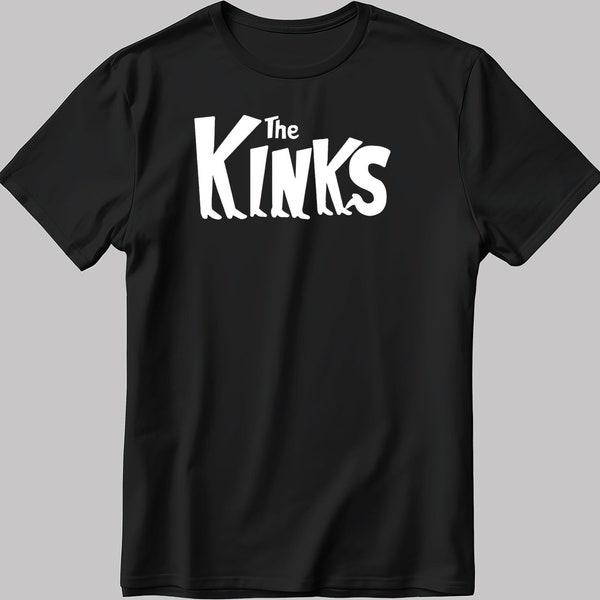 The Kinks Logo Short Sleeve White-Black Men's / Women's T Shirt G069