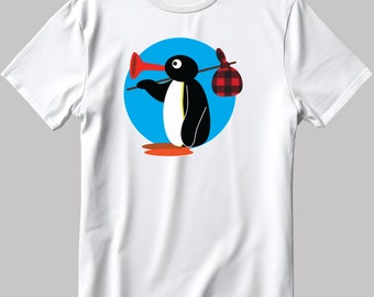 Maglietta Da Uomo/donna Bianca E Nera Con Design Semplice Pingu Noot Noot, Divertente, A Maniche Corte, K259 - Italia
