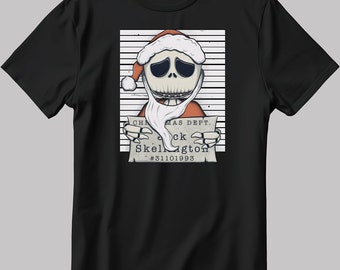 Jack Skellington Christmas Mugshot T-Shirt