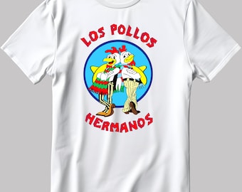 Los Pollos And Hermanos Figure, Short Sleeve White-Black Men's / Women's T Shirt K654