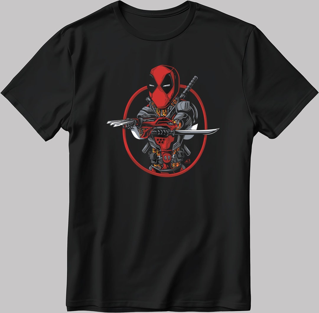 Deadpool Super Hero Short Sleeve White-black Men's / Women's T Shirt ...