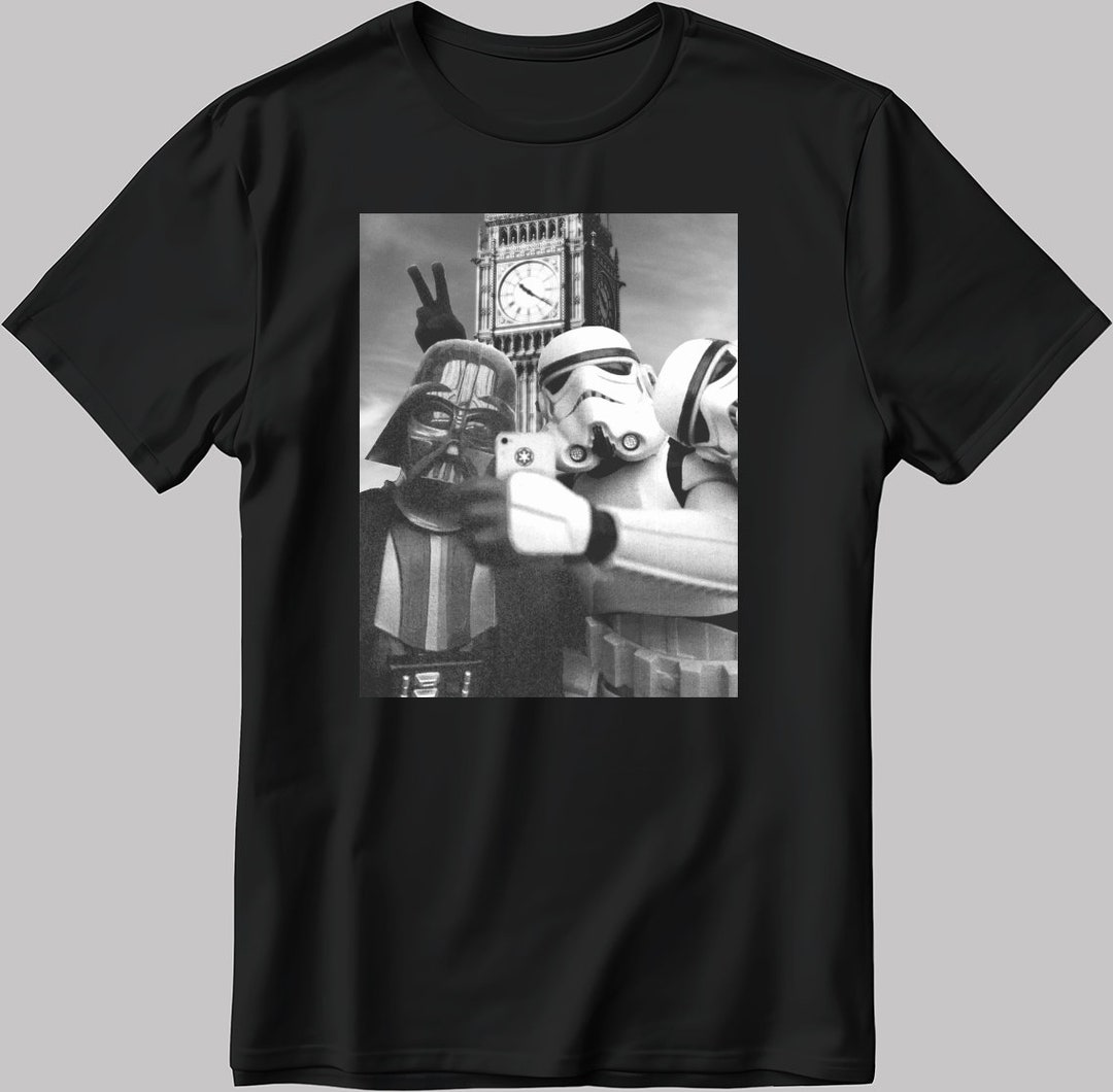 Star Wars Selfie Short Sleeve White-black Men's / Women's T Shirt