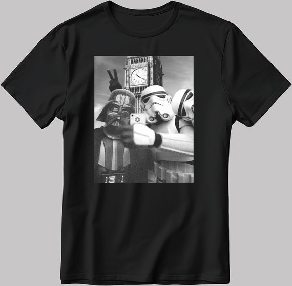 Star Wars Selfie Short Sleeve White-black Men's / Women's T Shirt