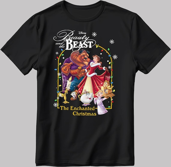 Disney Beauty and the Beast Short Sleeve White-black Men