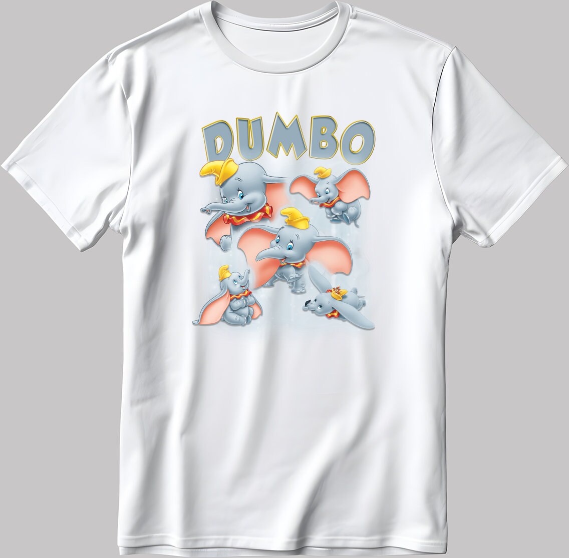 Dumbo Short Sleeve White-black Men's / Women's T Shirt J034 - Etsy