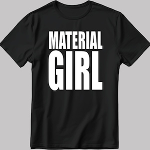 Madonna Material Girl 80s Short Sleeve White-Black Men's / Women E342