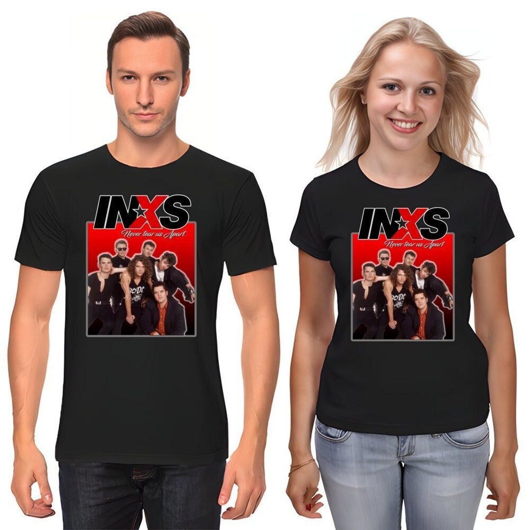 INXS Never Tear Us Apart Poster, Short Sleeve White-black Men's