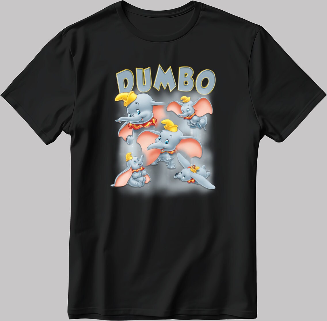 Dumbo Short Sleeve White-black Men's / Women's T Shirt J034 - Etsy