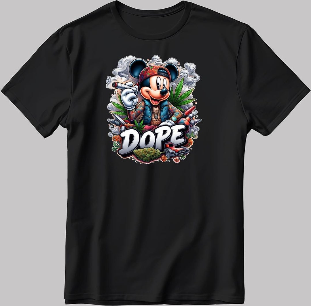 Mickey Mouse DOPE Disney Short Sleeve White/black Men/women T Shirt H700 -  Etsy, image size:1080x1060