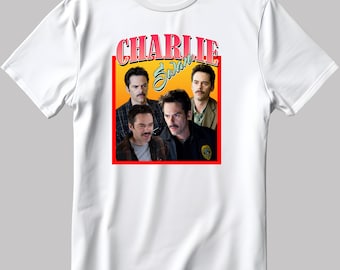 Camiseta de manga corta blanca y negra para hombre y mujer, personaje famoso Charlie Swan, H131
