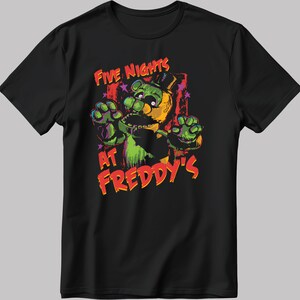 Camiseta de manga corta blanca y negra de Freddy&#39;s Frozen Custard & Steakburgers para hombre/mujer S512
