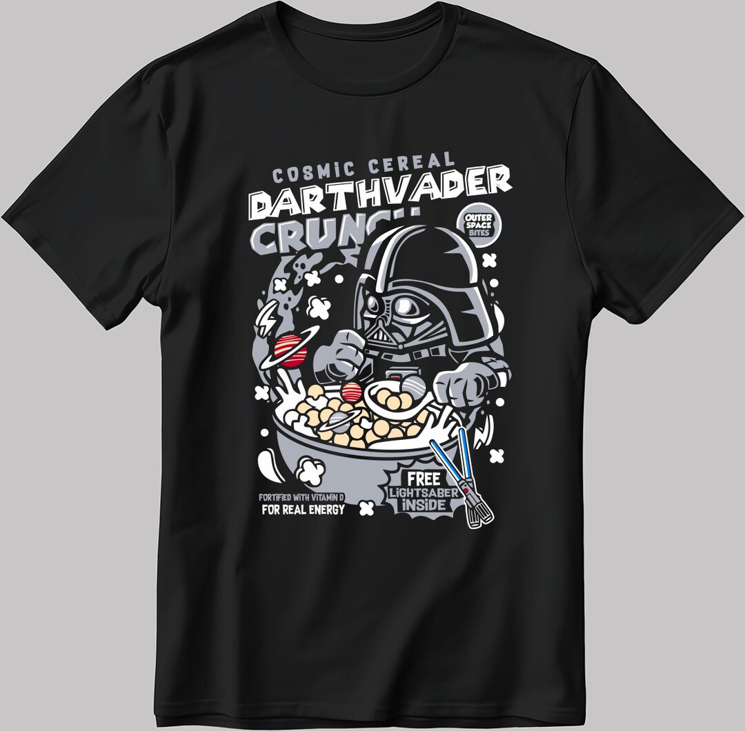 Darth Vader Cosmic Cereal Short Sleeve White-black Men's / Women's T ...