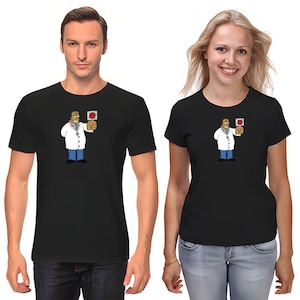 The Simpsons,Homer,Marge,Bart,Lisa Figure, Short Sleeve White-Black Men&#39;s / Women&#39;s T Shirt L079