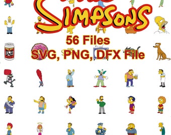 Archivo PNG, SVG y DFX de Los Simpson