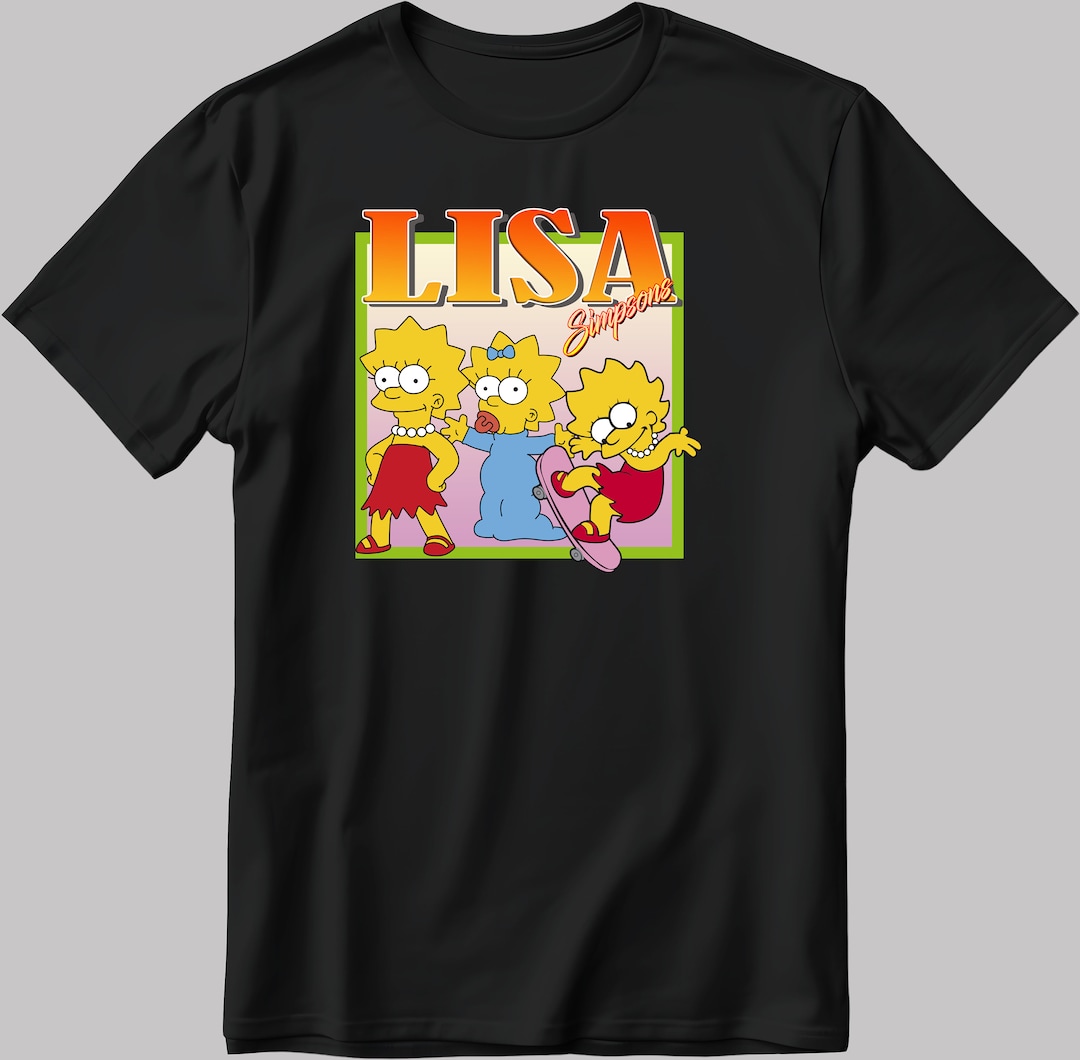 Famous Characters Lisa Simpsons Figure, Short Sleeve White Famous Characters Lisa Simpsons Figure, Short Sleeve White