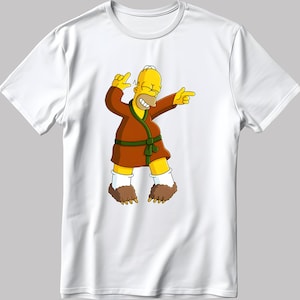 The Simpsons, Homer simpson drawing Short Sleeve White-Black Men&#39;s / Women&#39;s T Shirt L300