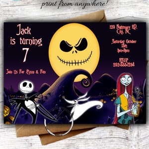 Editable Nightmare Birthday Party Invite, Instant Download, Editable Template