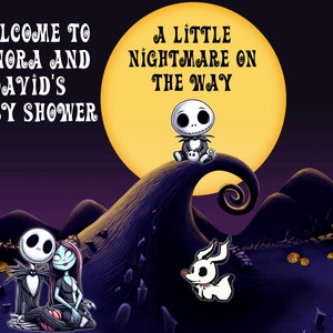 Editable Nightmare Christmas Baby Shower Party Invite, Instant Download ...