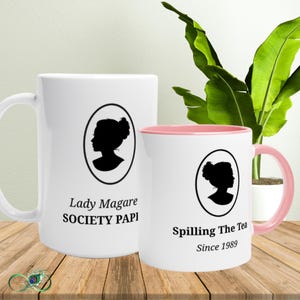 Mug Society à offrir en cadeau pour un fan de Regencycore pour son anniversaire d'anniversaire personnalisée pour femme, cadeau pour une amie, par Bestie