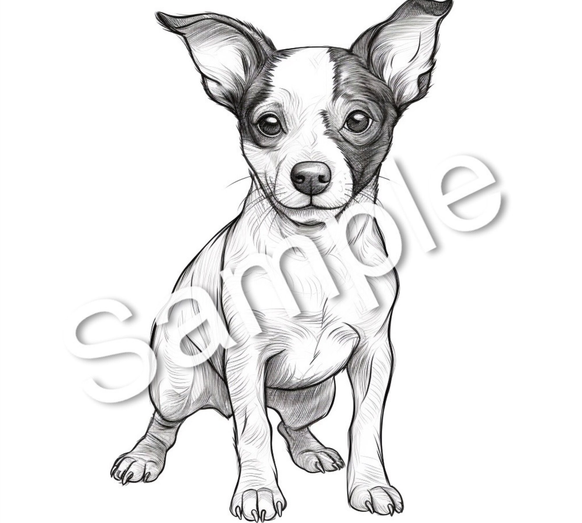 30 Cute Doggies Coloring Pages, Coloring Book, Printables PLUS 3 Bonus
