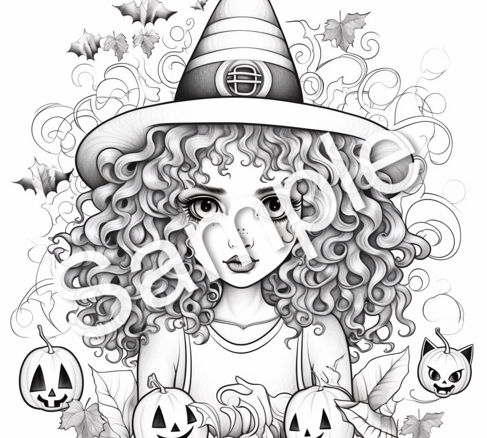 30 Cute Witches Coloring Pages Vol 2, Coloring Book, Printables - Etsy