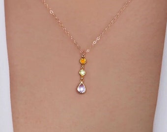Birthday gift for her - Custom Family birthstone necklace, gift for mom grandma nana, mothers day gift, Christmas gifts for herBS05