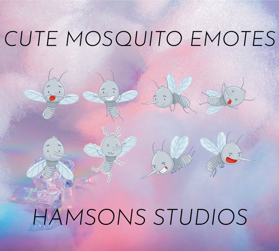8x Cute Mosquito Emotes for Twitch and Discord Cute Insects - Etsy