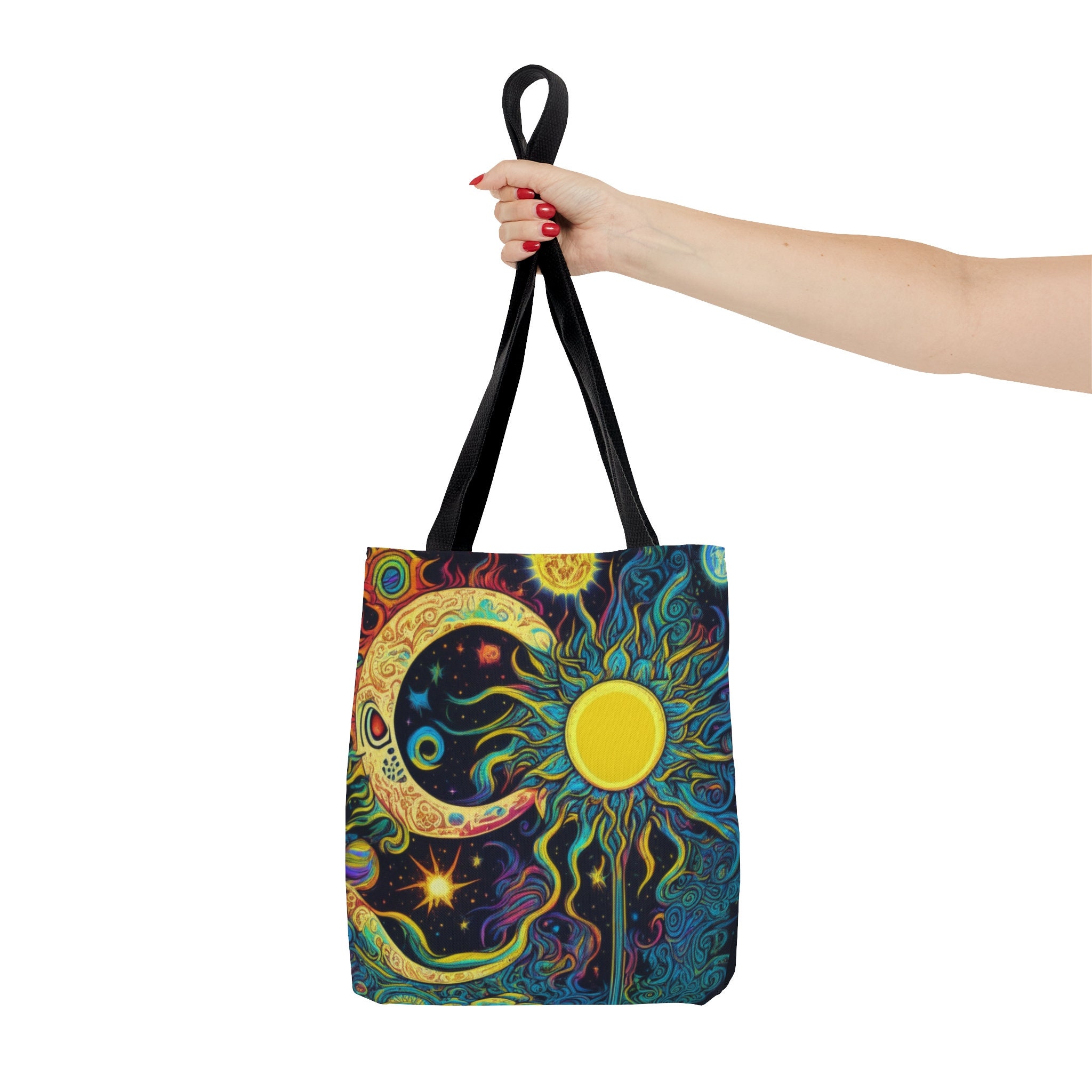 Cosmic Moon Star Galaxy Tote Bag 3 Sizes Etsy