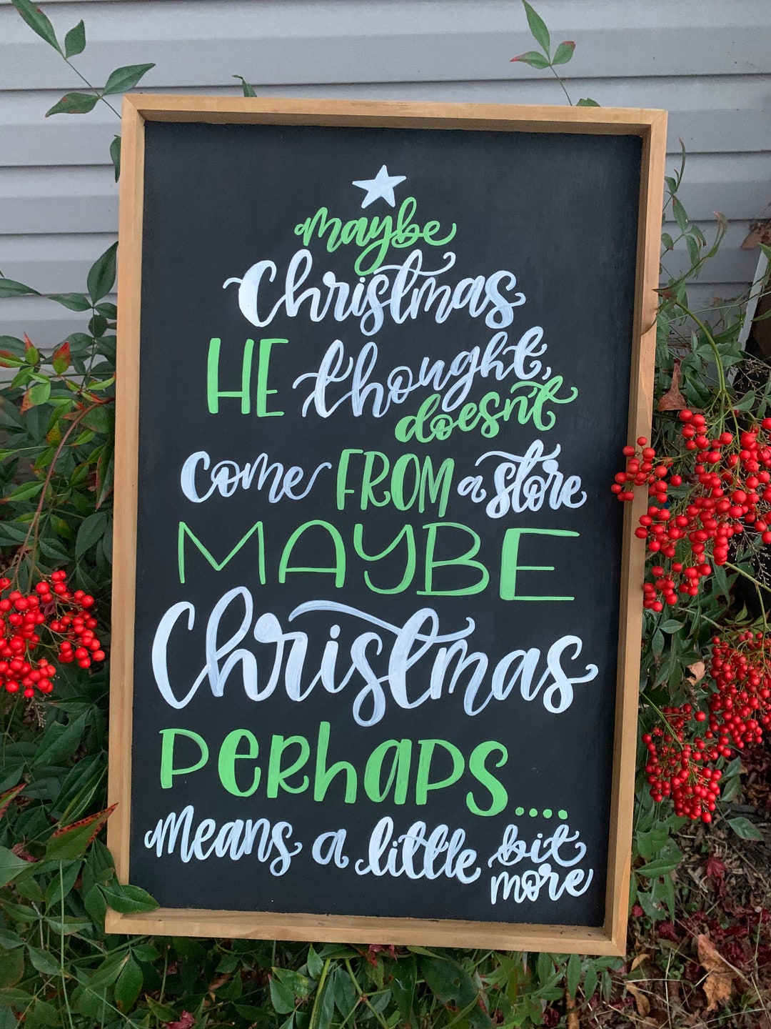 The Grinch Maybe Christmas Means A Little Bit More Hand Painted