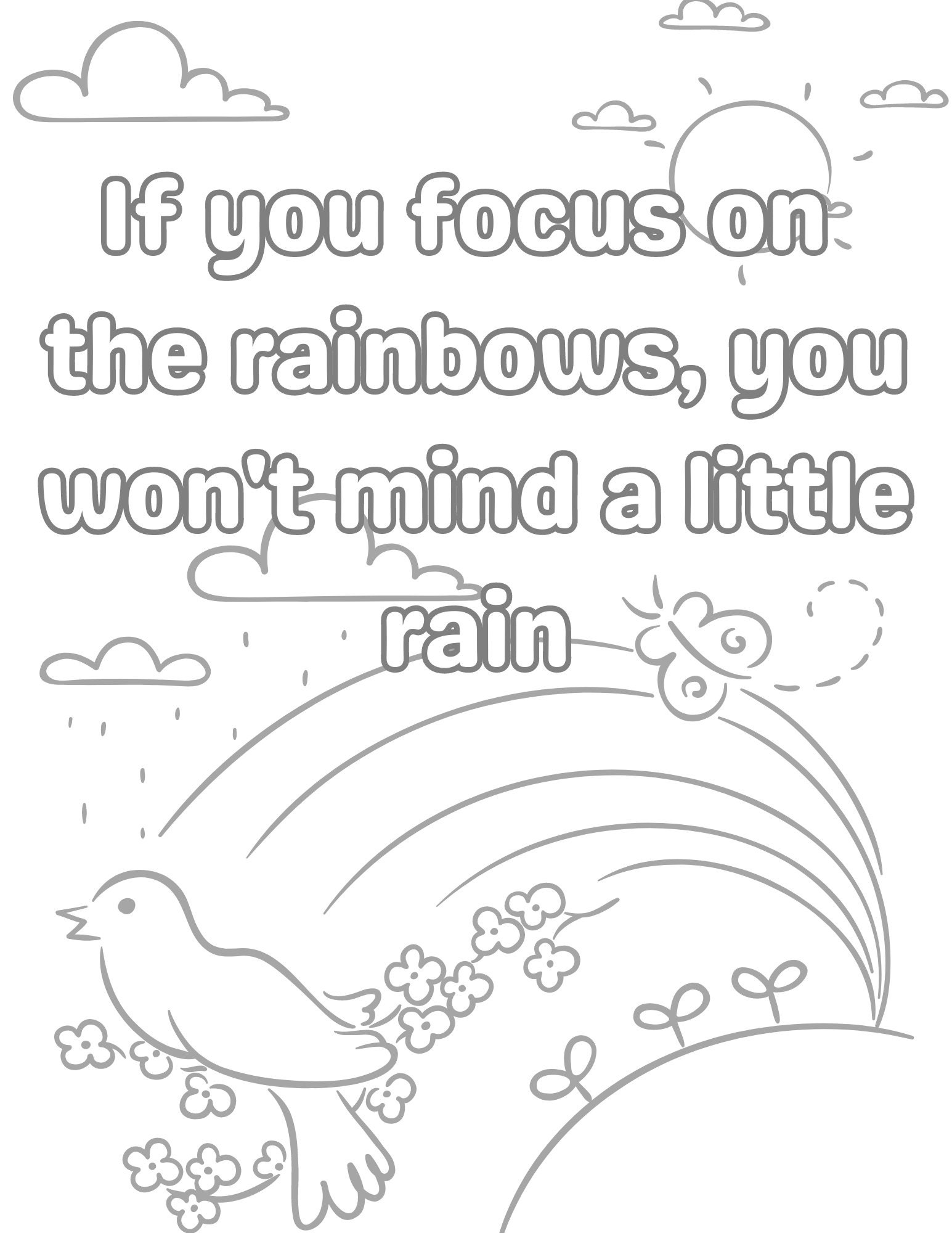 Positive Vibes Only Download &amp; Print Coloring Book 20 Pages - Etsy
