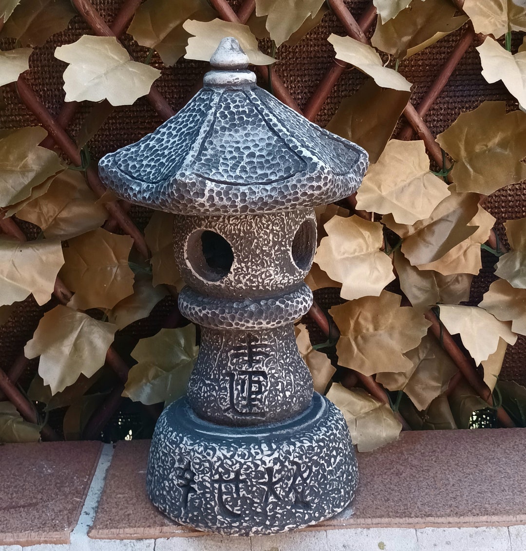 Cement Pagoda Japanese Garden Statue Garden Lantern Garden Etsy