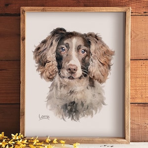 Aangepaste hondenportret | Hand geschilderd origineel schilderij | Hondenportret van foto | Dierengedenkteken | Hondenliefhebber cadeau | Hond aquarel aandenken