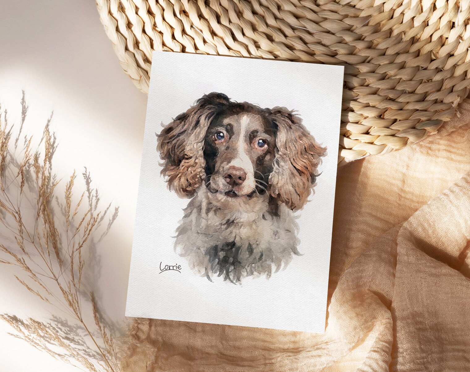 Custom Cat Portrait Watercolour Painting From Photo Hand Etsy