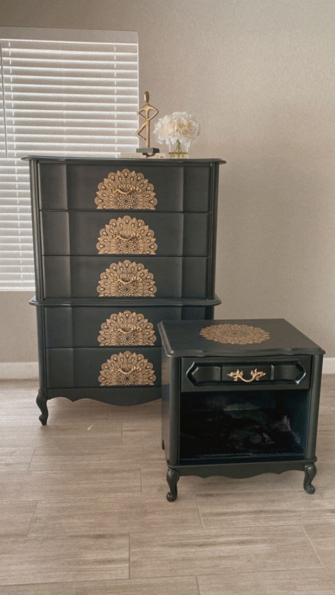 Stunning Tall French Provincial Dresser and Nightstand Etsy