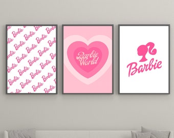 Pink Panther and Barbie Wall Art - BIG Wall Décor