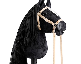 Caballo de juguete NEGRO con una mancha (raya) A4